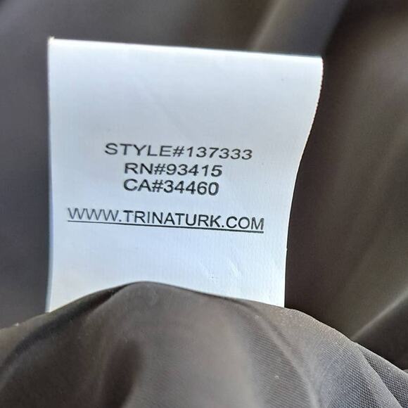 NWT Trina Turk Missy Black Ponte Sheath Dress Size 10 Leather Detail - Picture 9 of 14